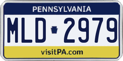 PA license plate MLD2979