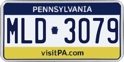 PA license plate MLD3079