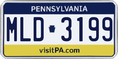 PA license plate MLD3199