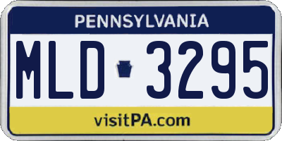 PA license plate MLD3295