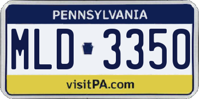 PA license plate MLD3350