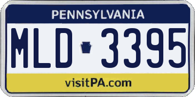 PA license plate MLD3395