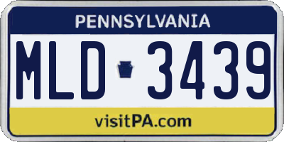 PA license plate MLD3439
