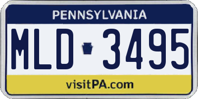 PA license plate MLD3495