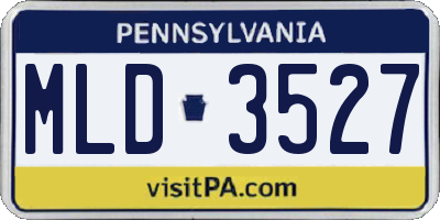 PA license plate MLD3527