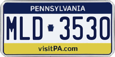PA license plate MLD3530