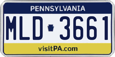 PA license plate MLD3661