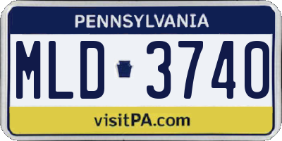 PA license plate MLD3740