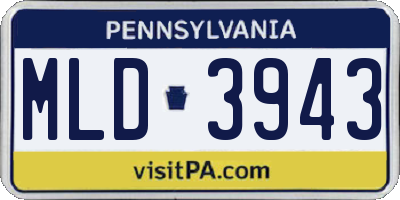 PA license plate MLD3943