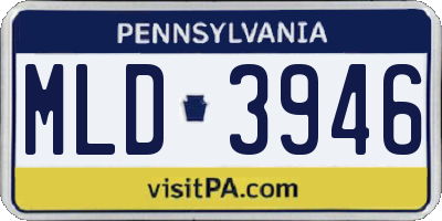 PA license plate MLD3946