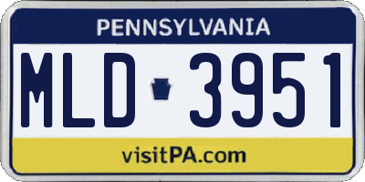 PA license plate MLD3951