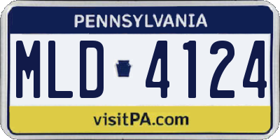 PA license plate MLD4124