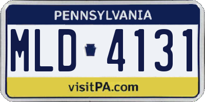 PA license plate MLD4131