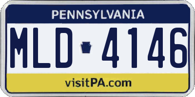 PA license plate MLD4146