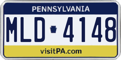 PA license plate MLD4148