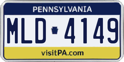 PA license plate MLD4149