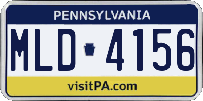 PA license plate MLD4156