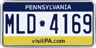 PA license plate MLD4169