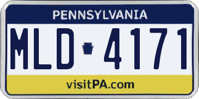 PA license plate MLD4171