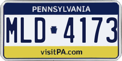 PA license plate MLD4173