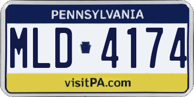 PA license plate MLD4174