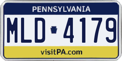PA license plate MLD4179
