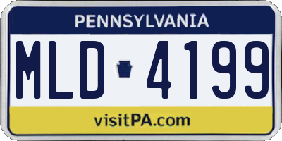 PA license plate MLD4199