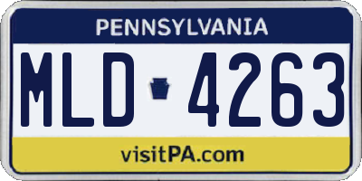 PA license plate MLD4263