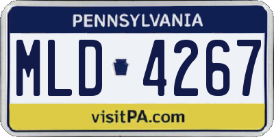 PA license plate MLD4267