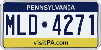 PA license plate MLD4271