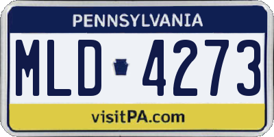 PA license plate MLD4273