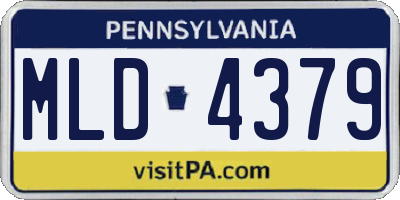 PA license plate MLD4379