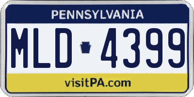 PA license plate MLD4399
