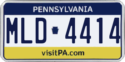 PA license plate MLD4414