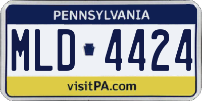 PA license plate MLD4424