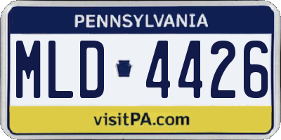 PA license plate MLD4426