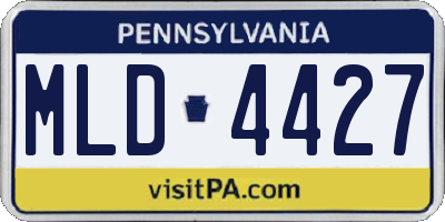 PA license plate MLD4427