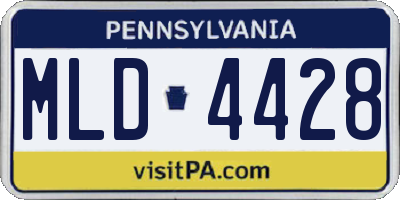 PA license plate MLD4428