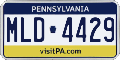 PA license plate MLD4429