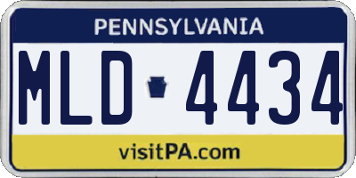 PA license plate MLD4434