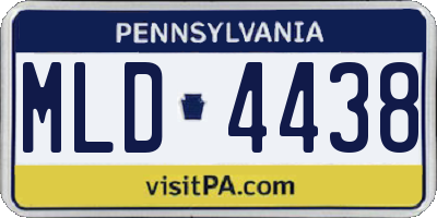 PA license plate MLD4438