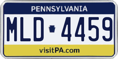PA license plate MLD4459