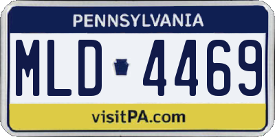 PA license plate MLD4469