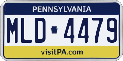 PA license plate MLD4479