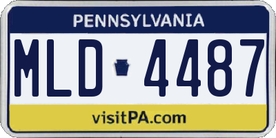 PA license plate MLD4487