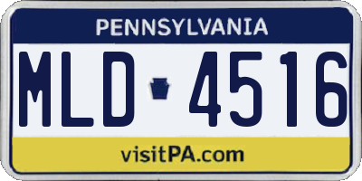 PA license plate MLD4516