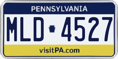 PA license plate MLD4527