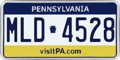 PA license plate MLD4528