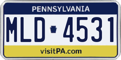 PA license plate MLD4531