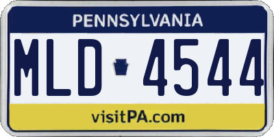 PA license plate MLD4544